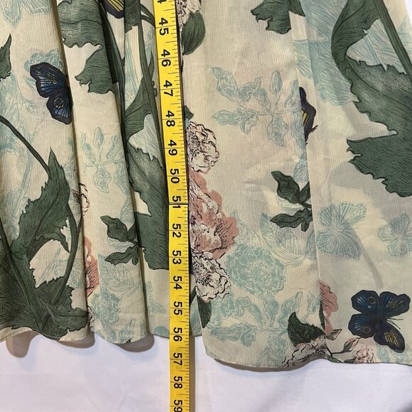 Maeve Anthropologie Ruffled Tiered Maravilla Maxi Dress Size 4 Floral Butterfly - Picture 6 of 11